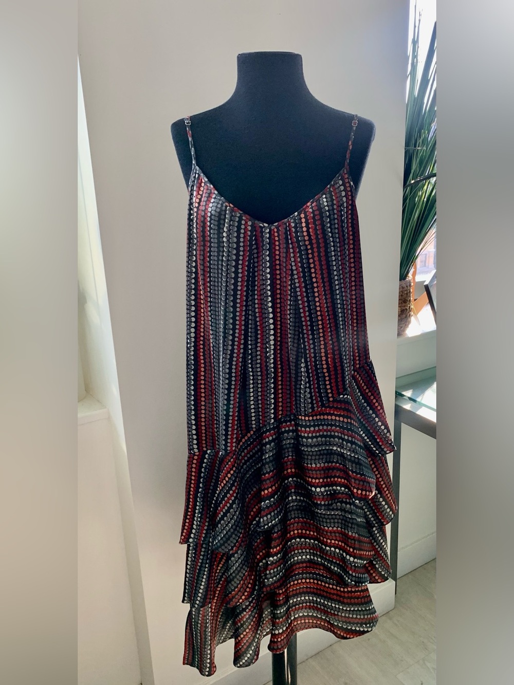 100% Silk Multi-Color Slip Dress